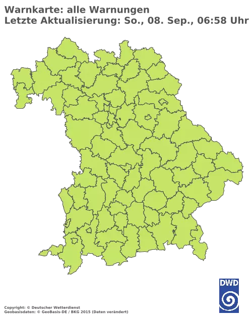 Aktuelle Wetterwarnungen für  Amberg-Sulzbach