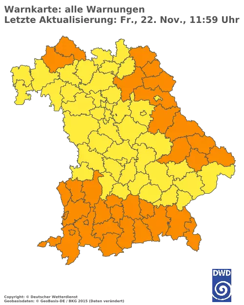 Aktuelle Wetterwarnungen für  Amberg-Sulzbach