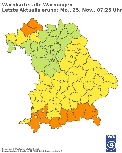 Aktuelle Wetterwarnungen für  Amberg-Sulzbach